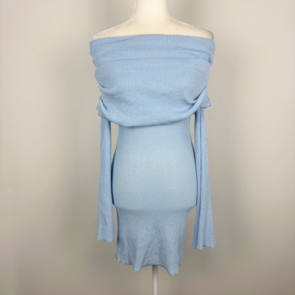 SER.O.YA Galli Mini Dress in Powder Blue Size L - Picture 2 of 12
